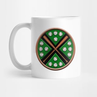 Crossing baseball bats design Mug